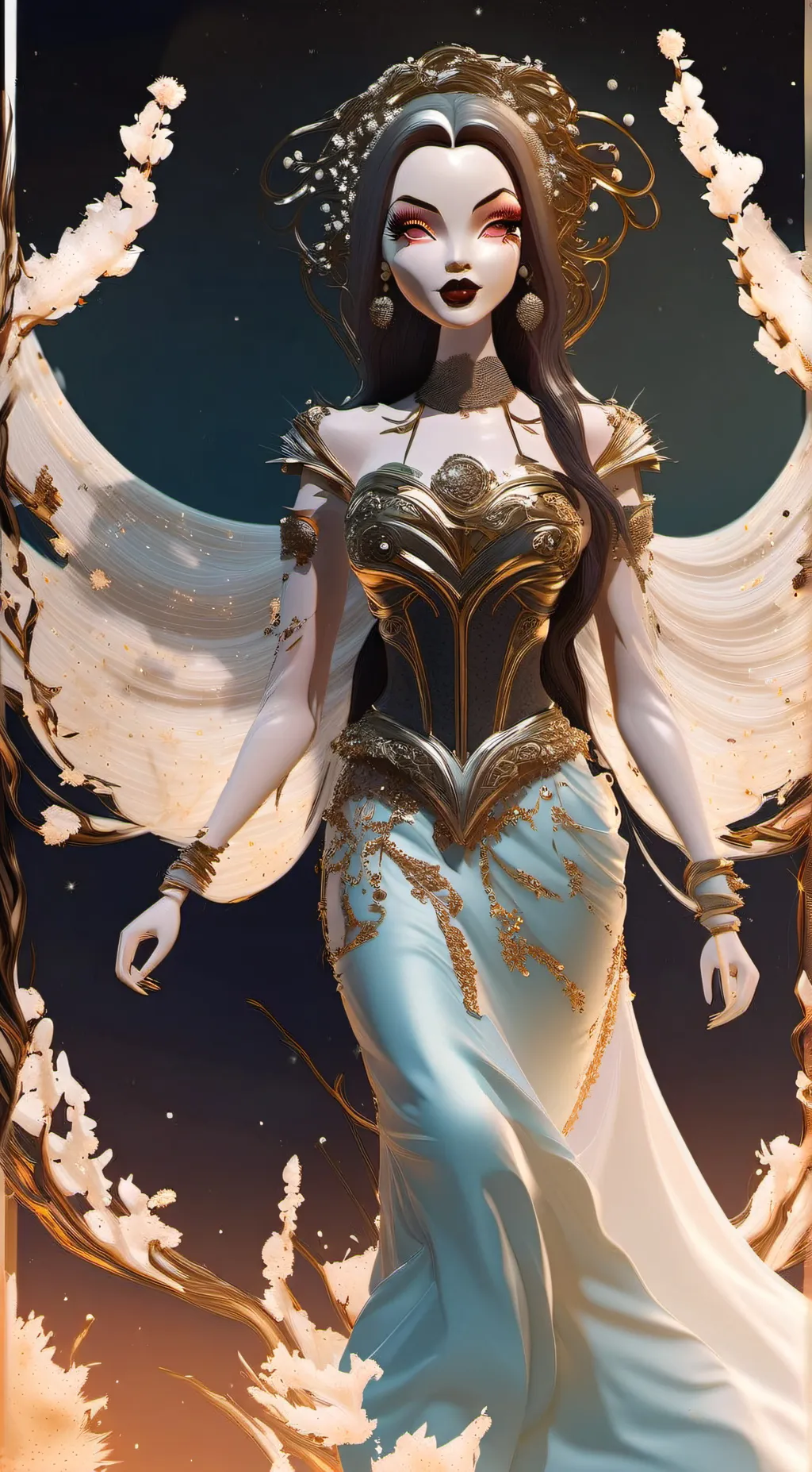 ai character: blue background