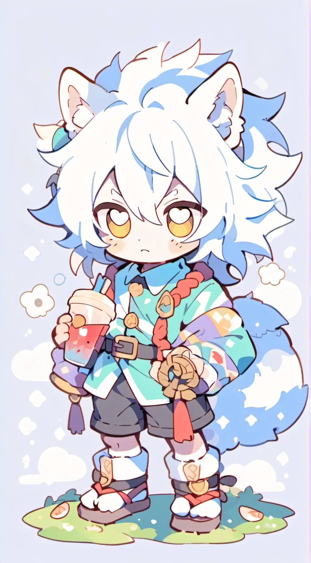 ai character: Snow background