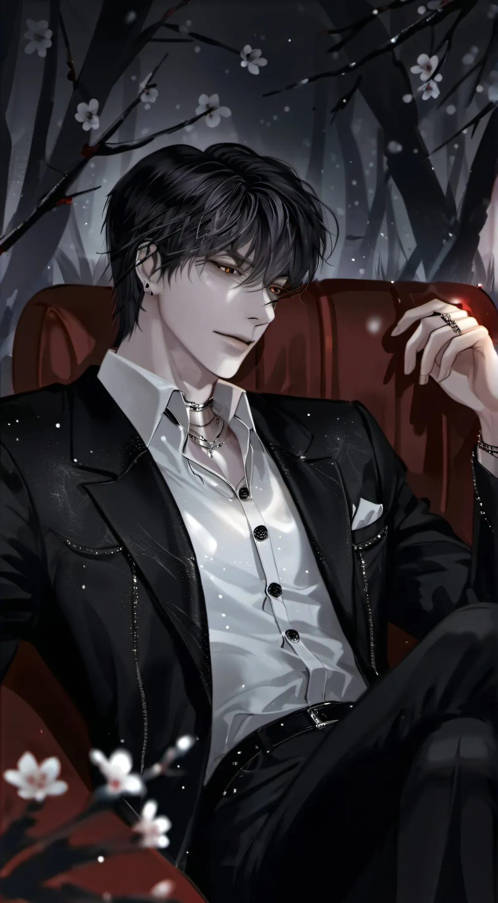 ai character: C Y L D E 🖤🕷️ background