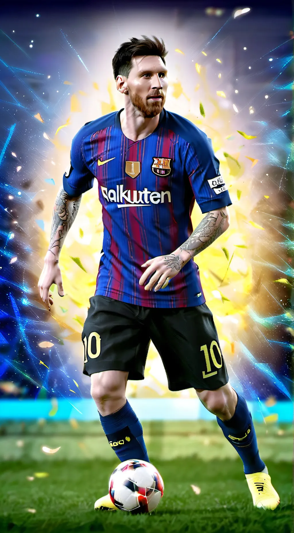 ai character: Leo messi background