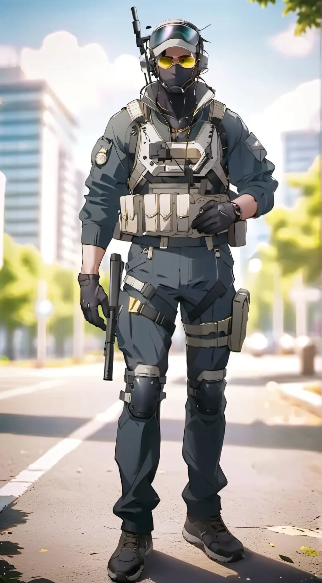ai character: SWAT. background