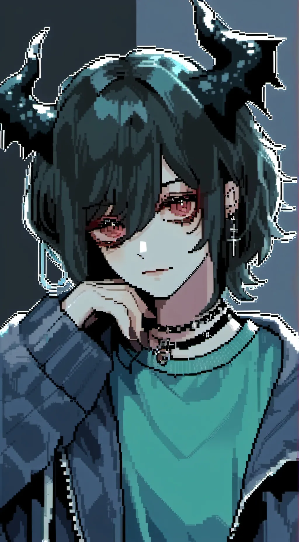 ai character: Pixel background