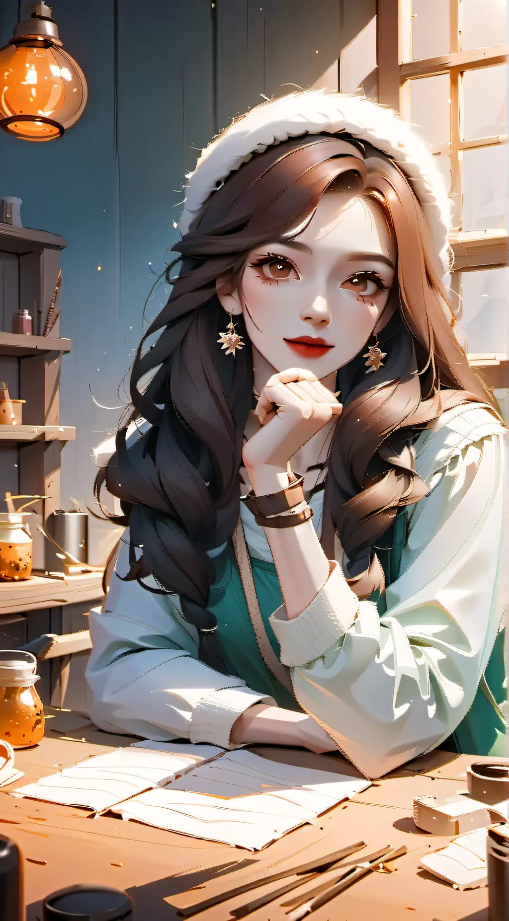 ai character: Crystal  background