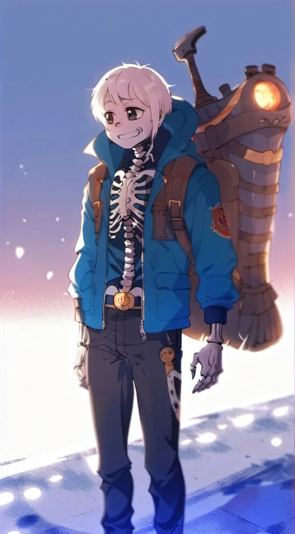 ai character: sansJustNormalsans background