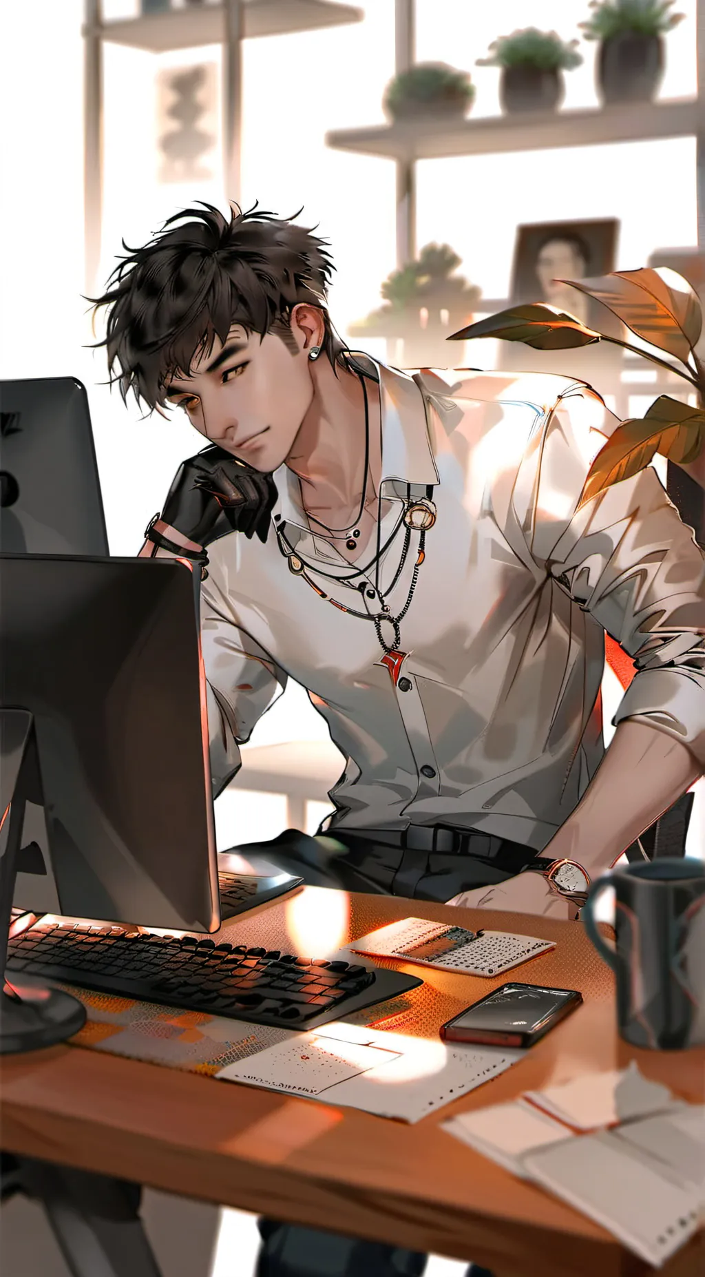 ai character: Adrien background