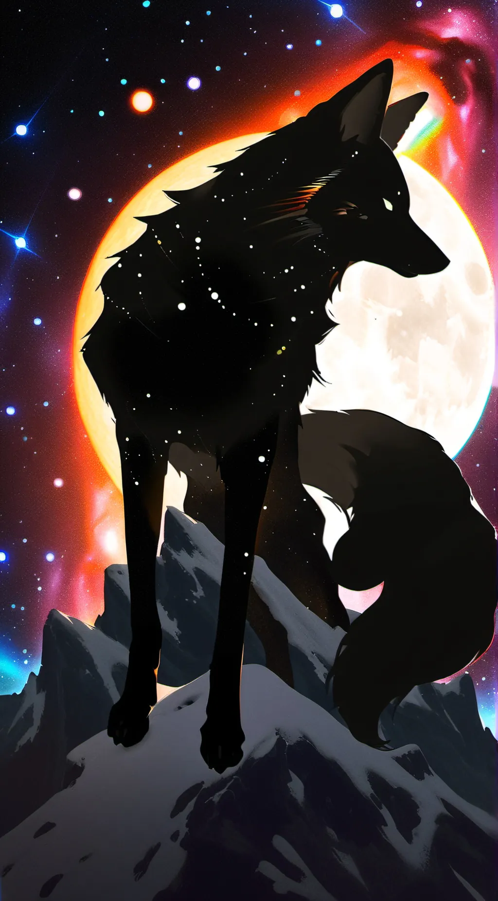 ai character: black fox background
