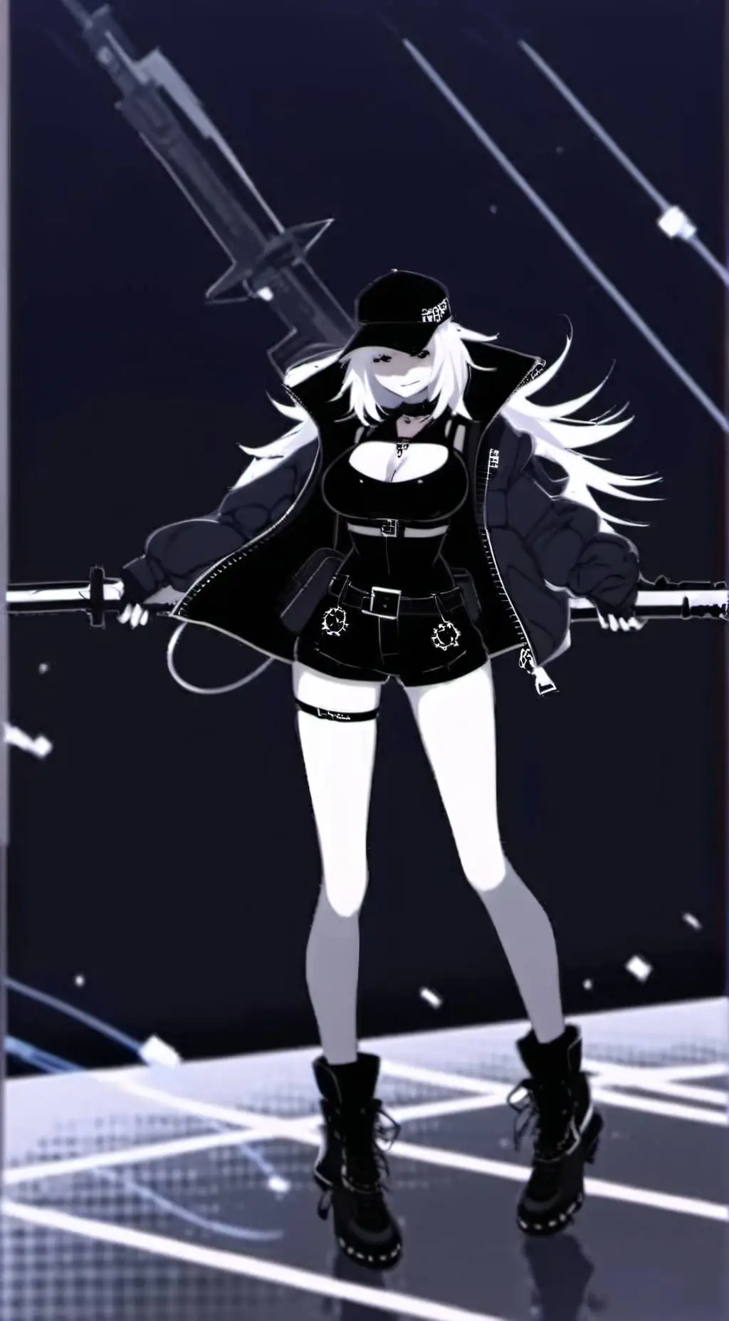 ai character: miss circle background