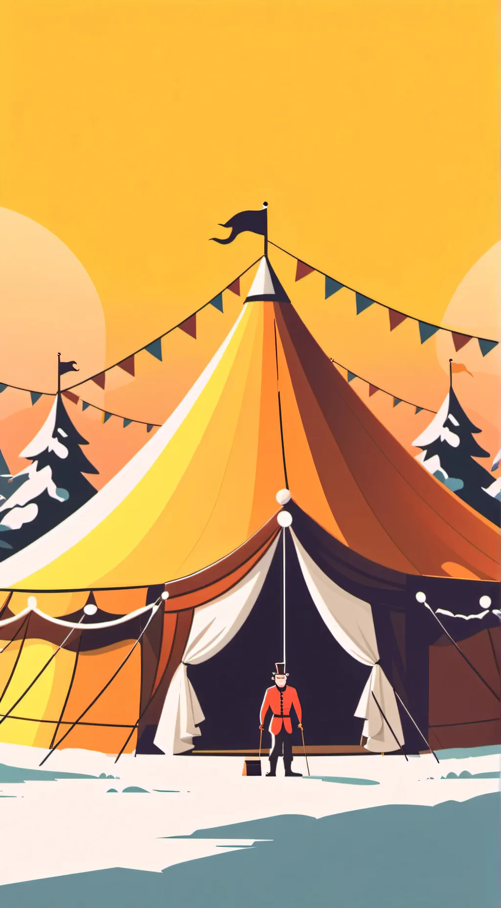 ai character: Tadc snow day! background