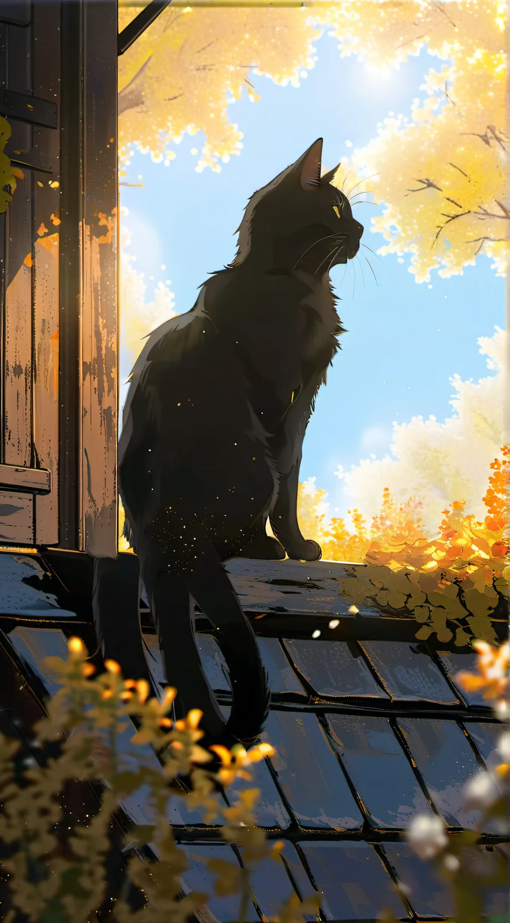 ai character: Autumn background