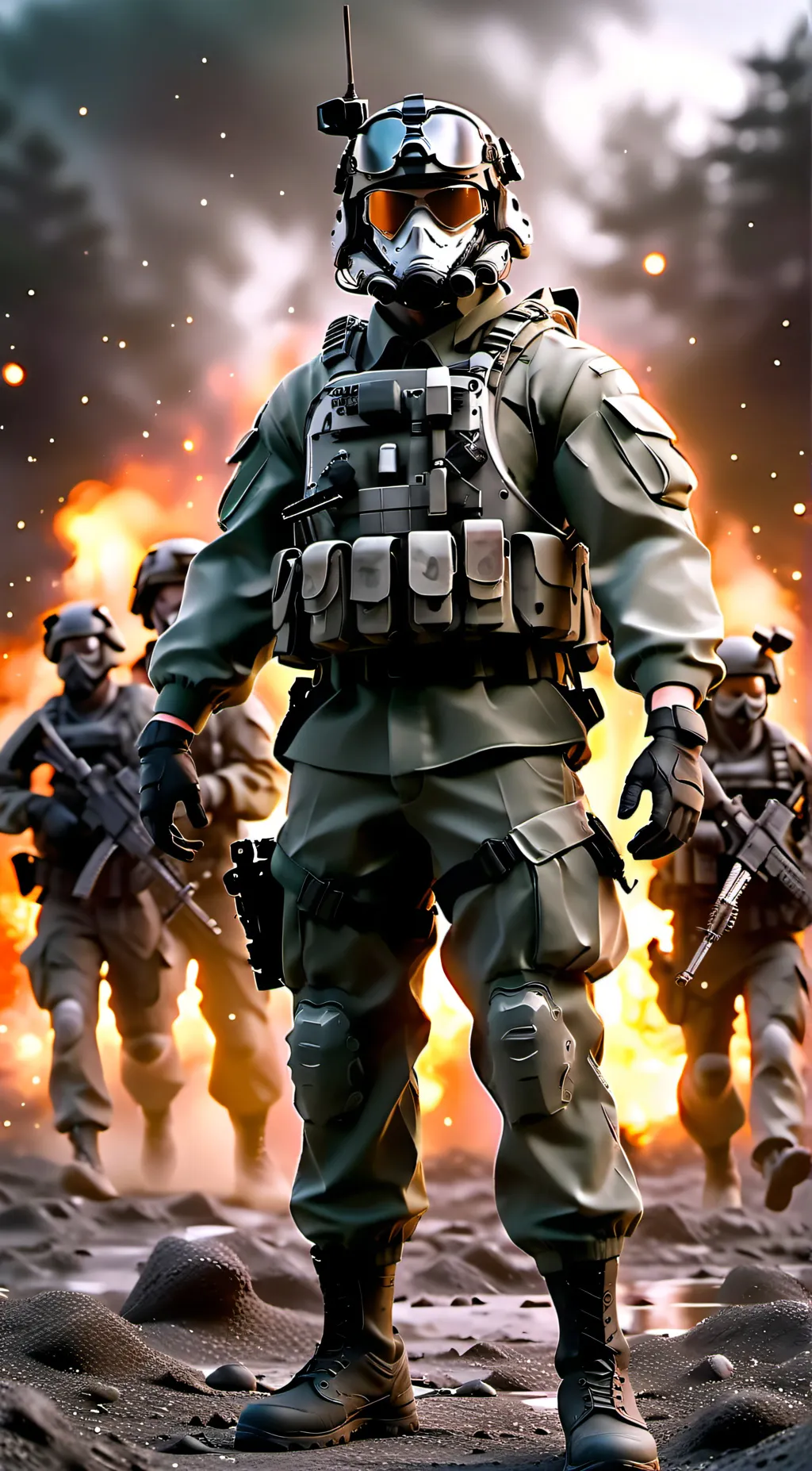 ai character: Army  background