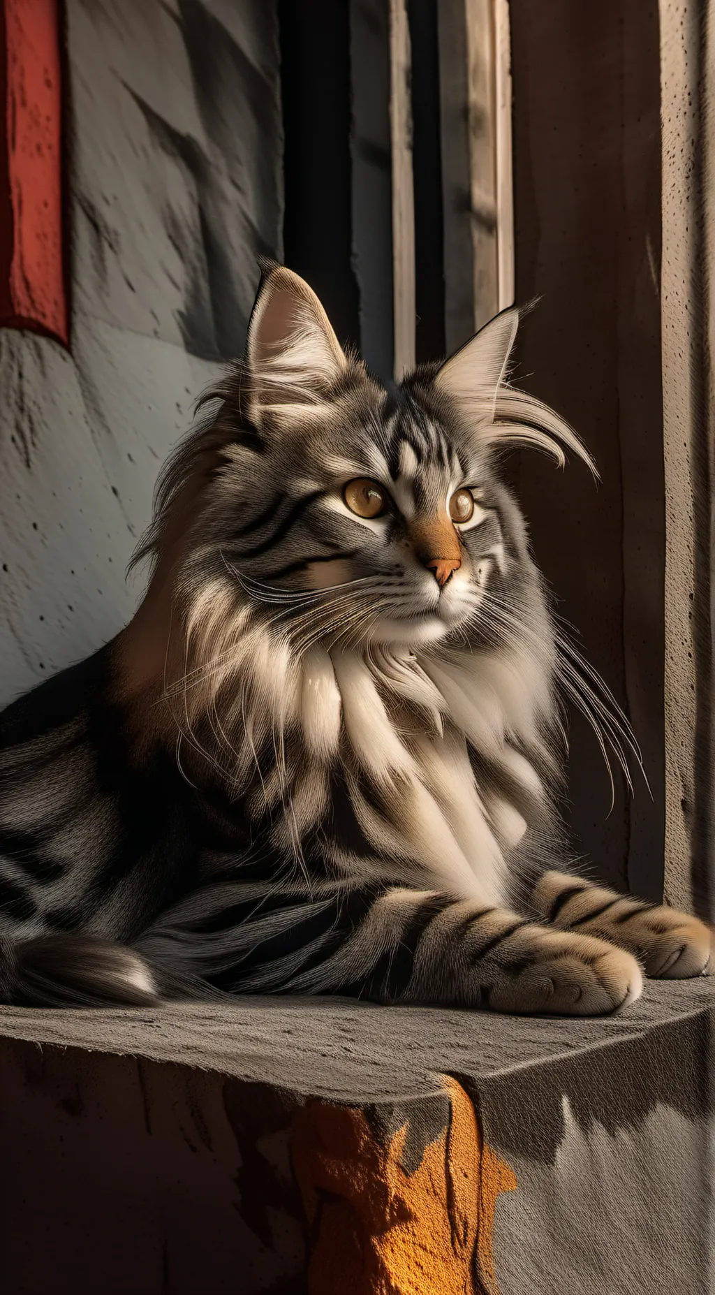 ai character: Beast cat background