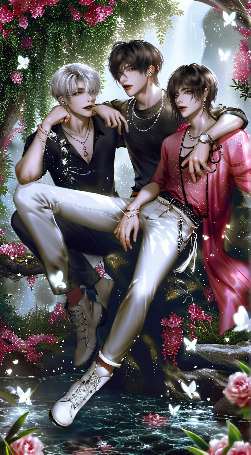 ai character: Xio, Lix, Mason background