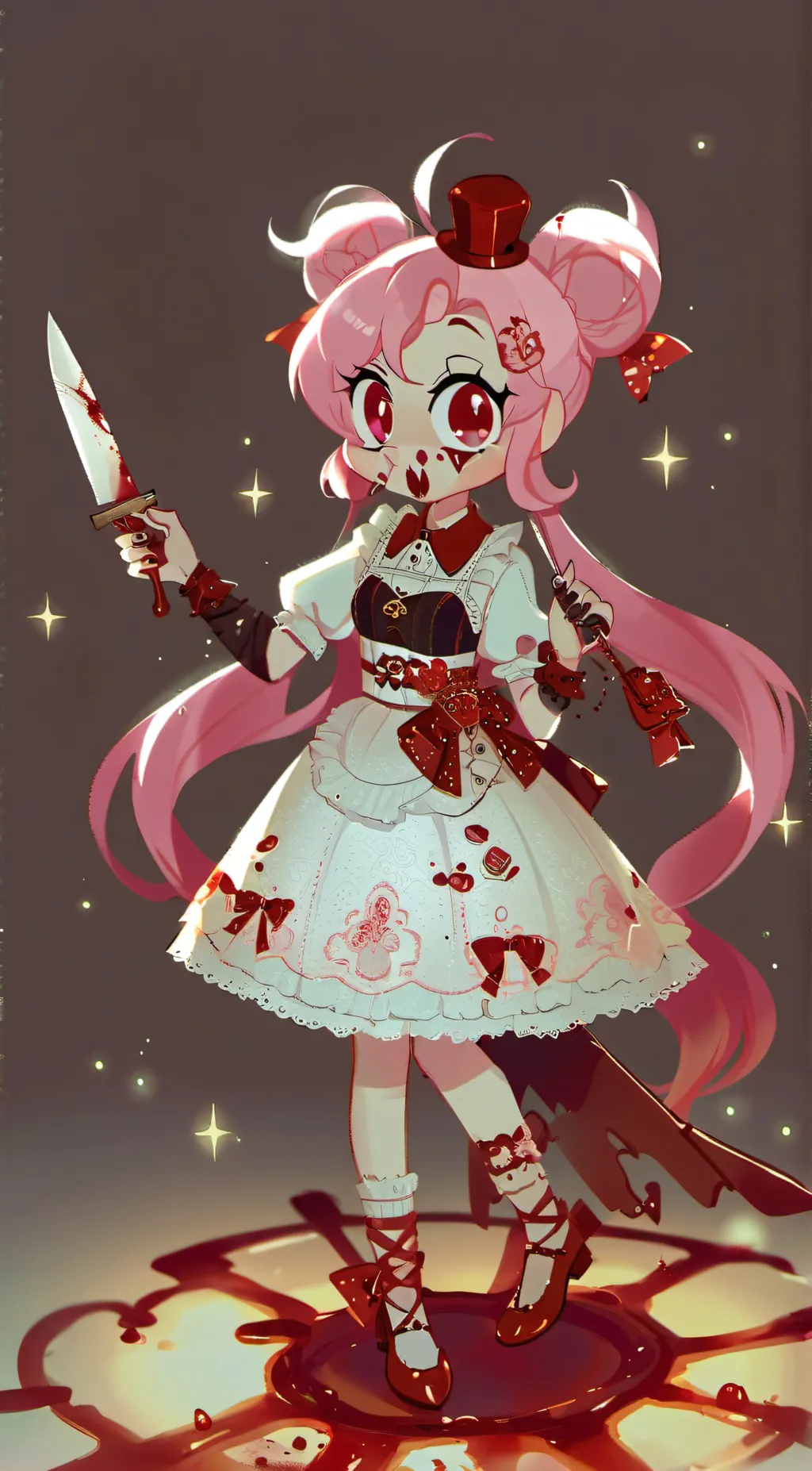 ai character: Pinke pie Crazy background