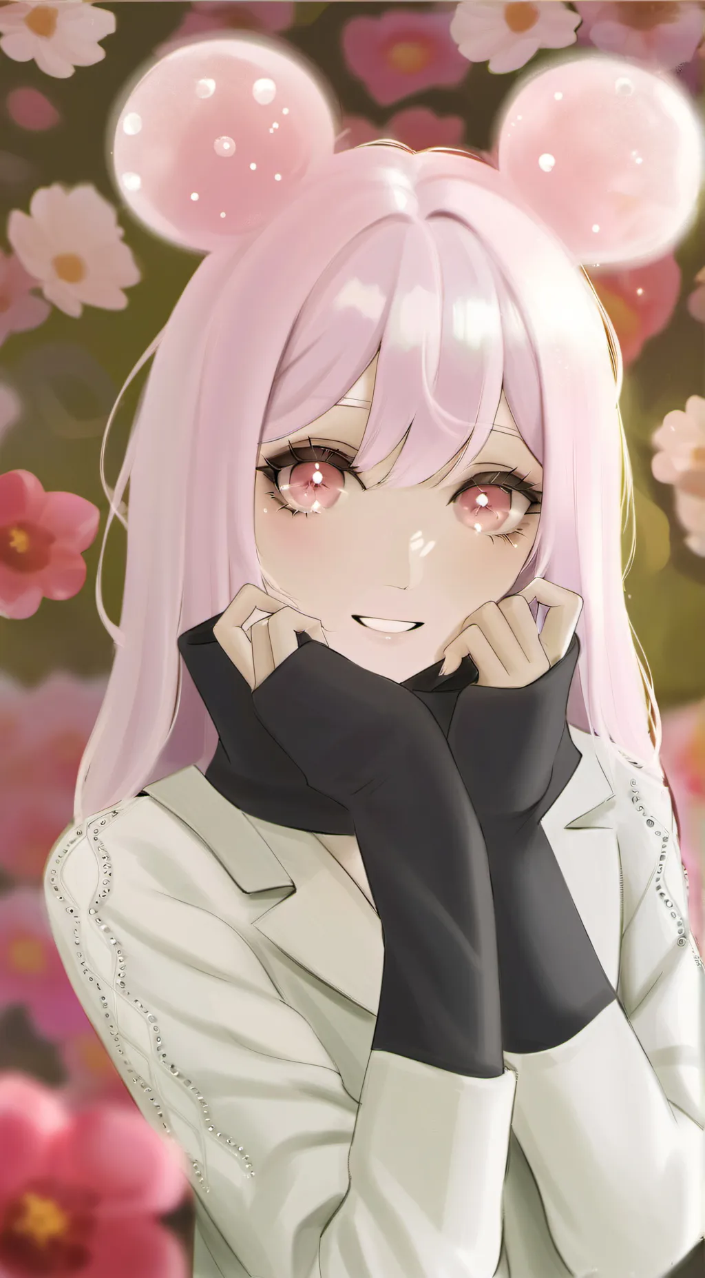 ai character: strawberry  background