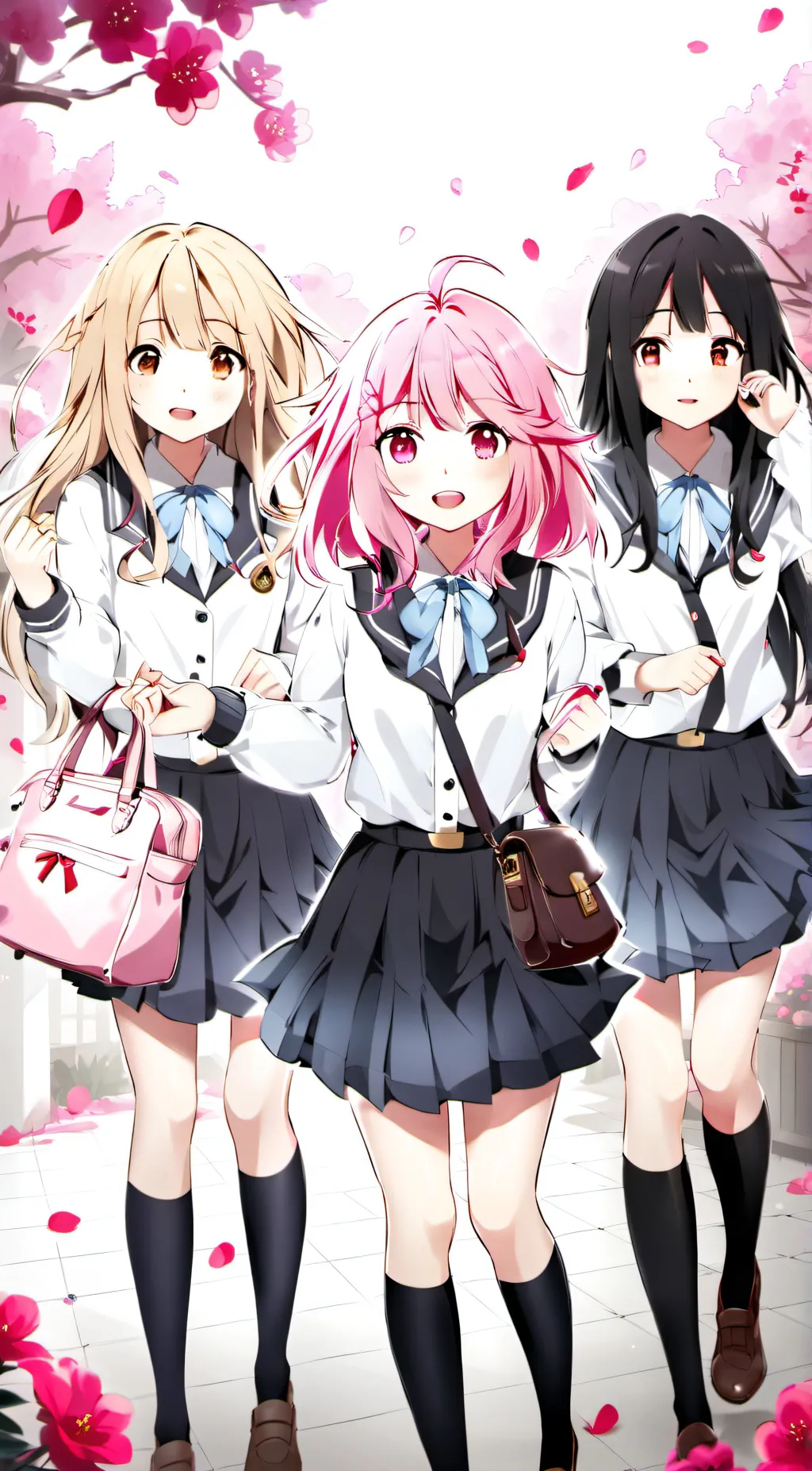 ai character: Amy, Sakura, Rine background