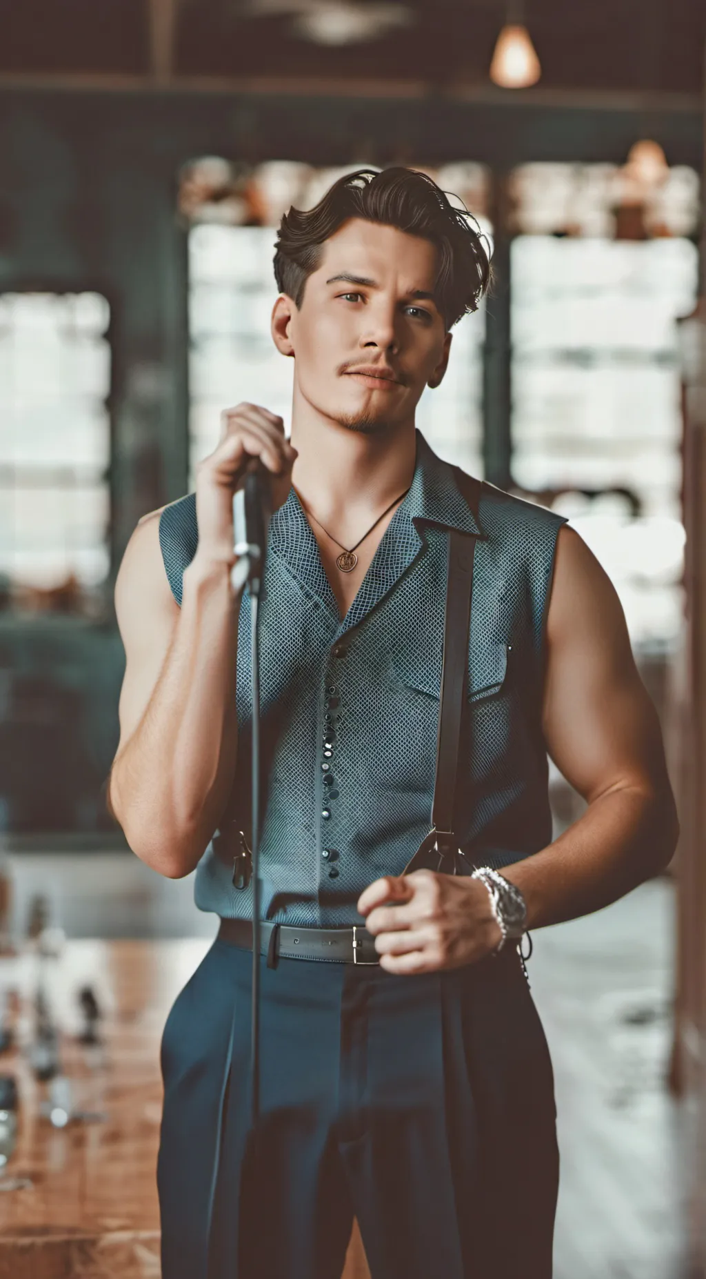 ai character: Sing gangster wife background