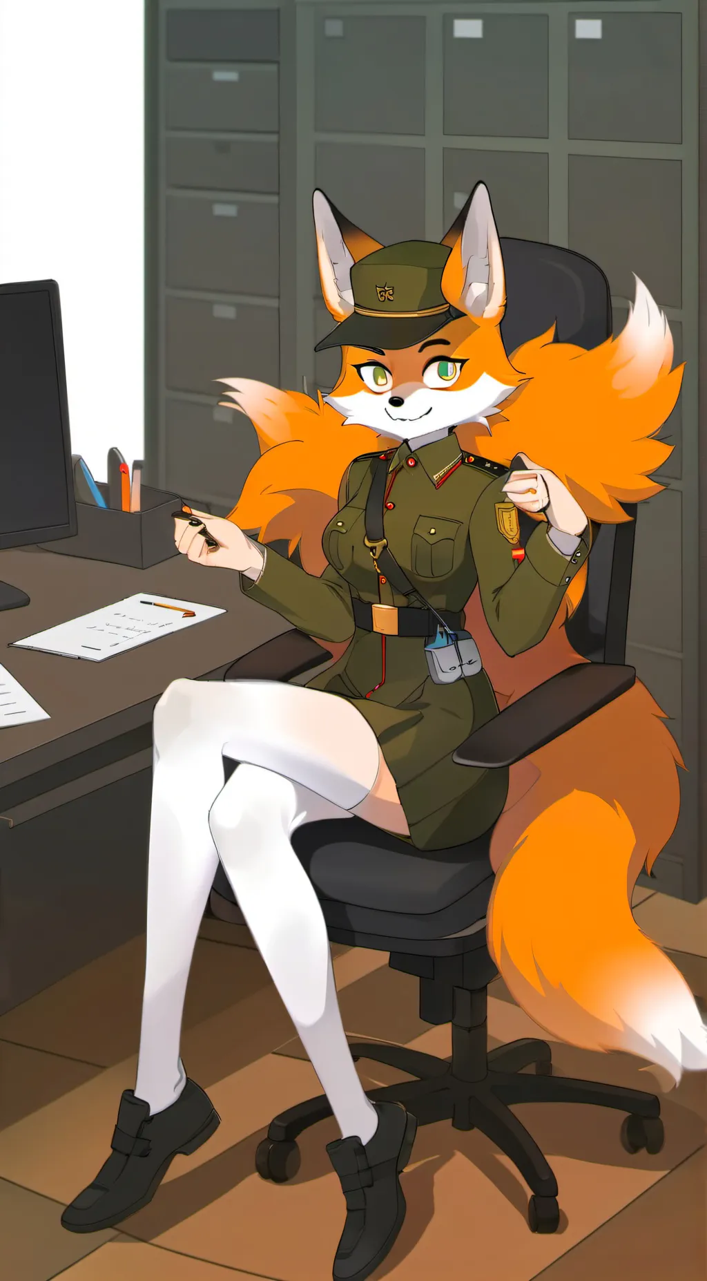 ai character: Lt. fox vixen background