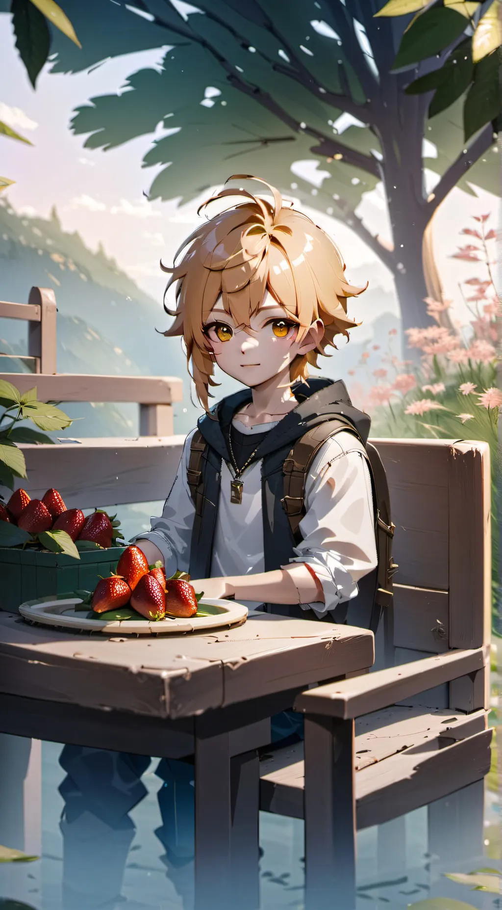 ai character: Wolfie  background