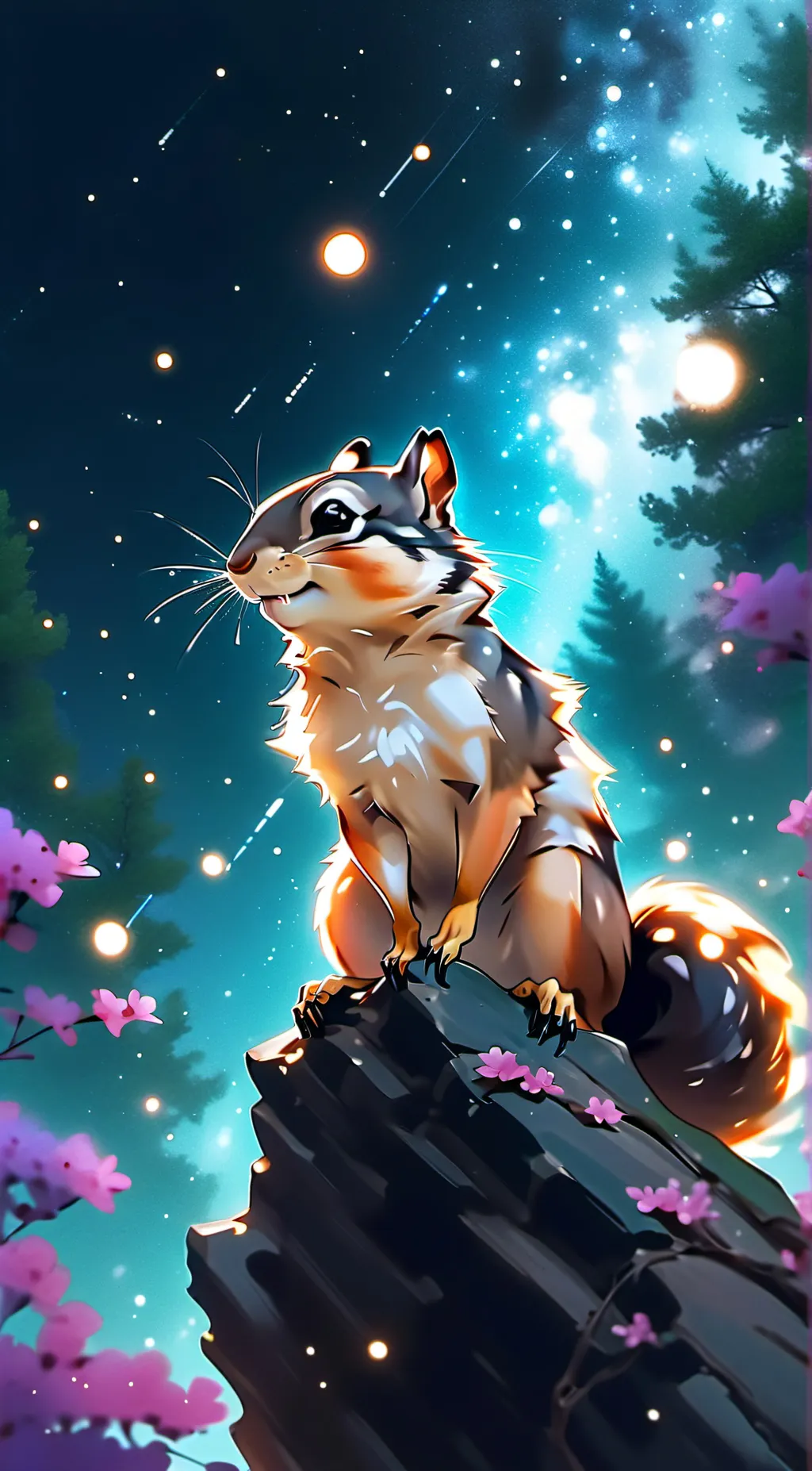 ai character: Shadow & Chipmunks background