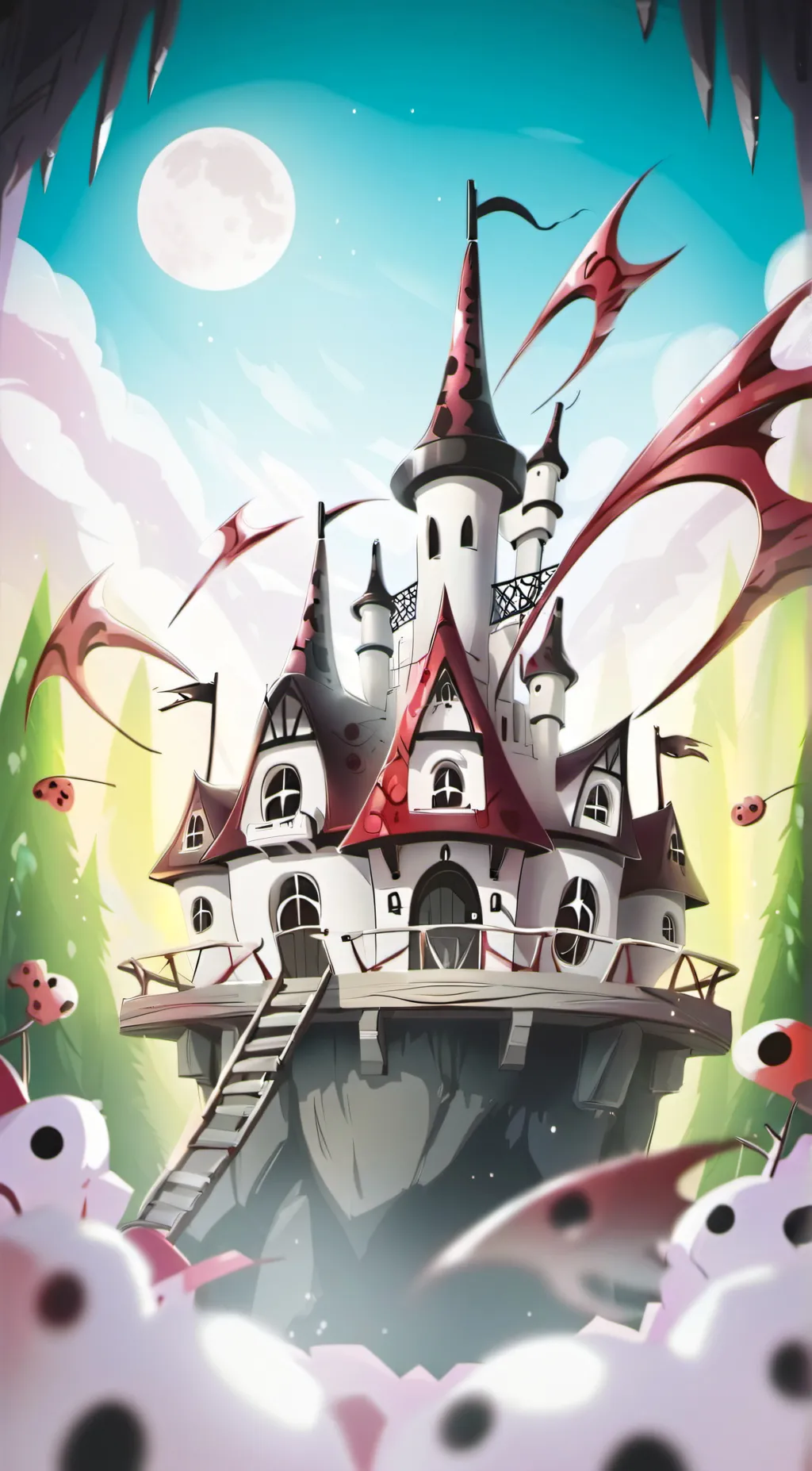 ai character: Angel dust pregos? background