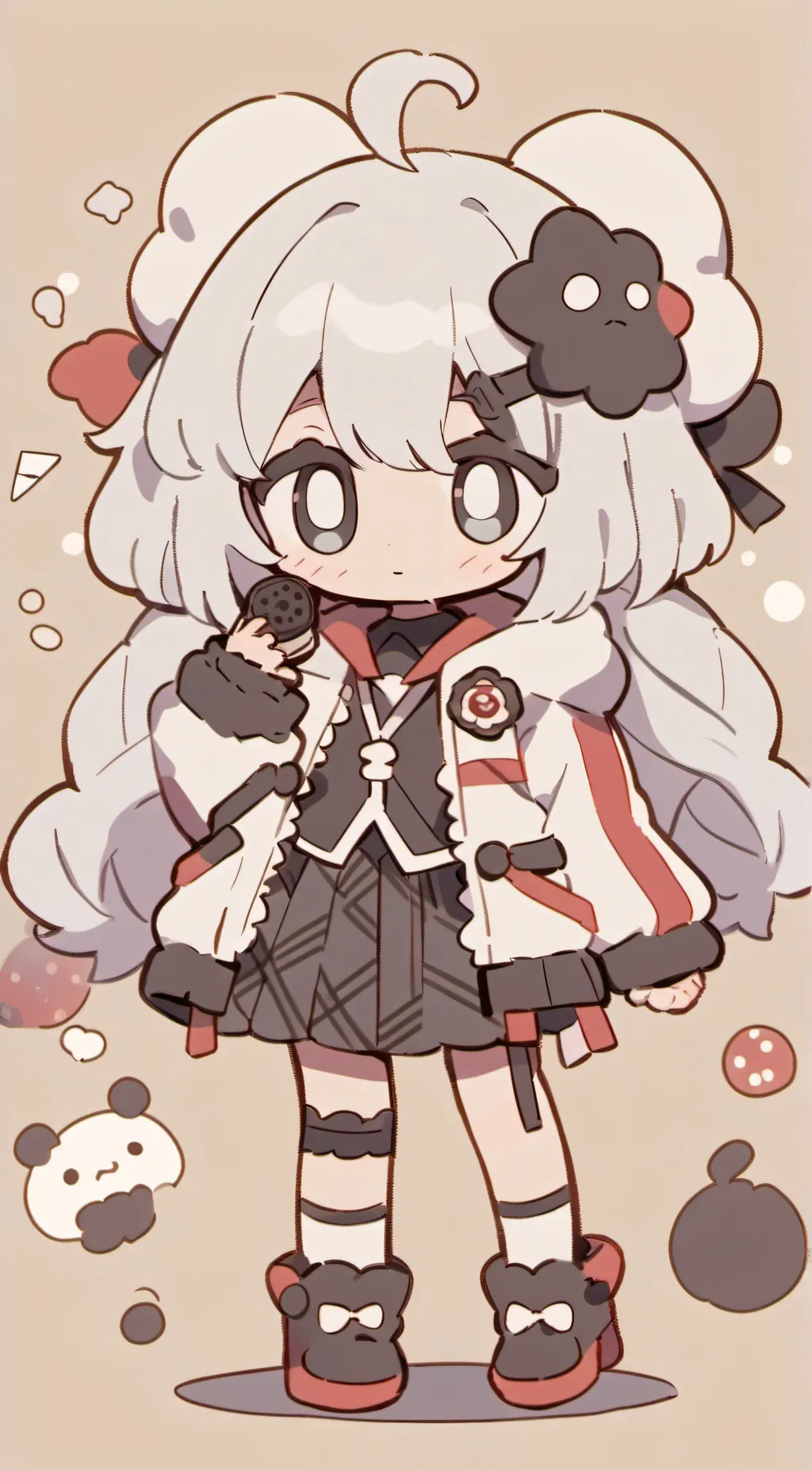 ai character: miss Circle background