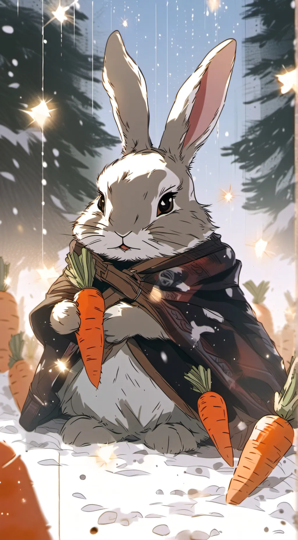 ai character: ch7bby rabbit :3 background