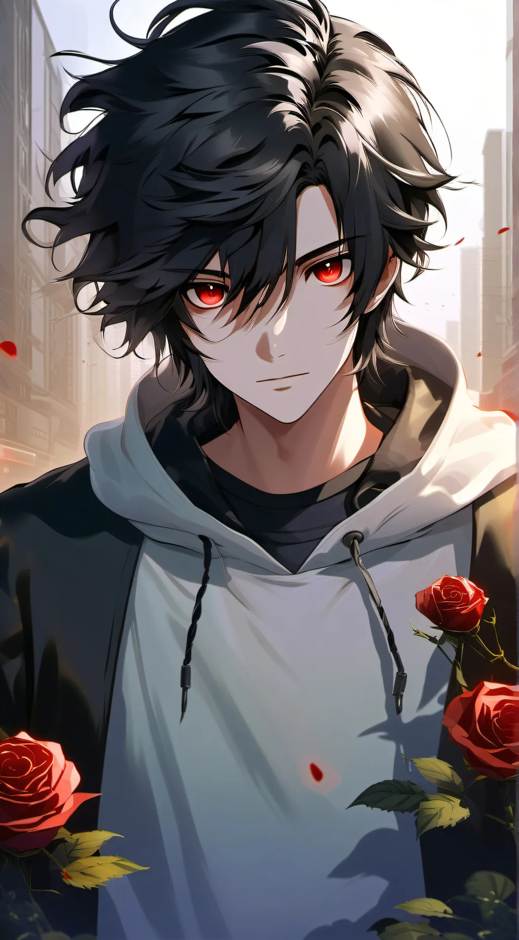 ai character: Rain background