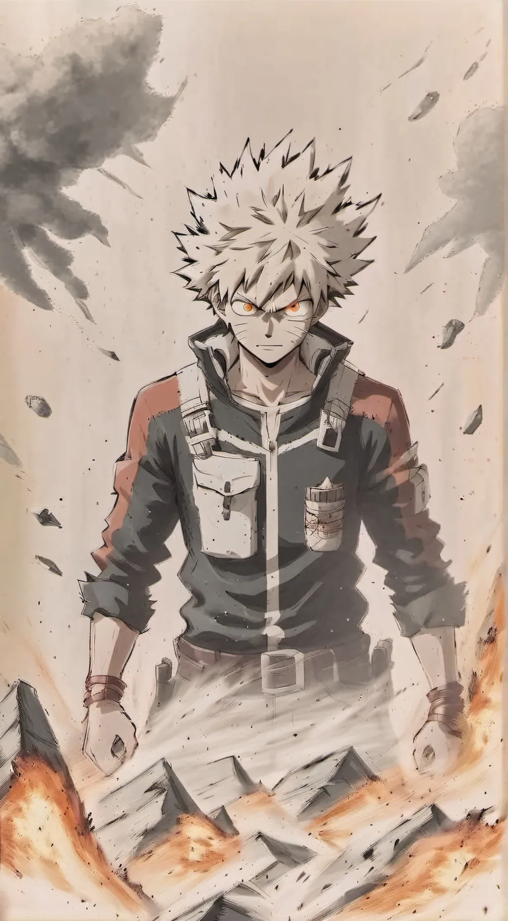 ai character: Katsuki Bakugo background