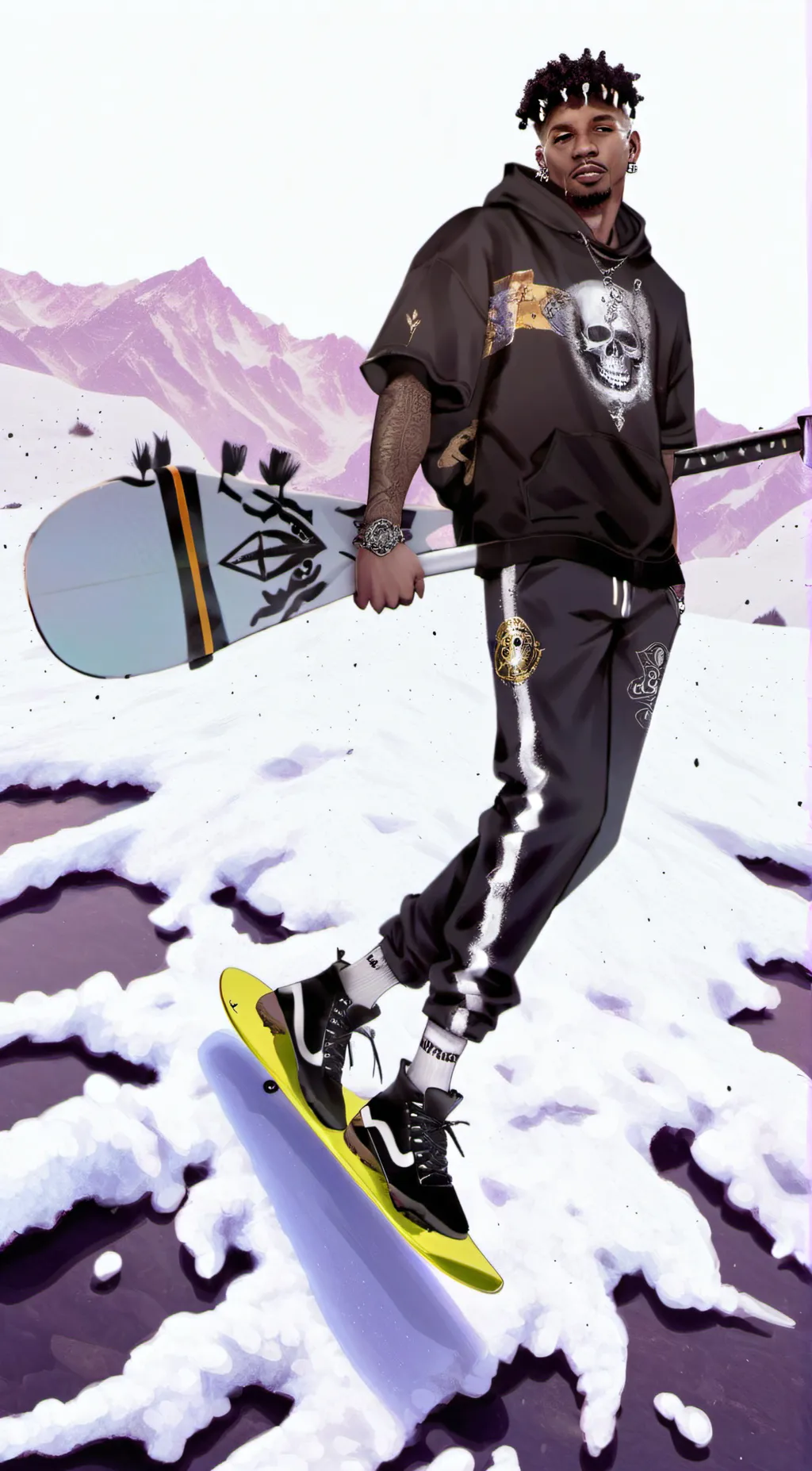 ai character: Nle choppa  background