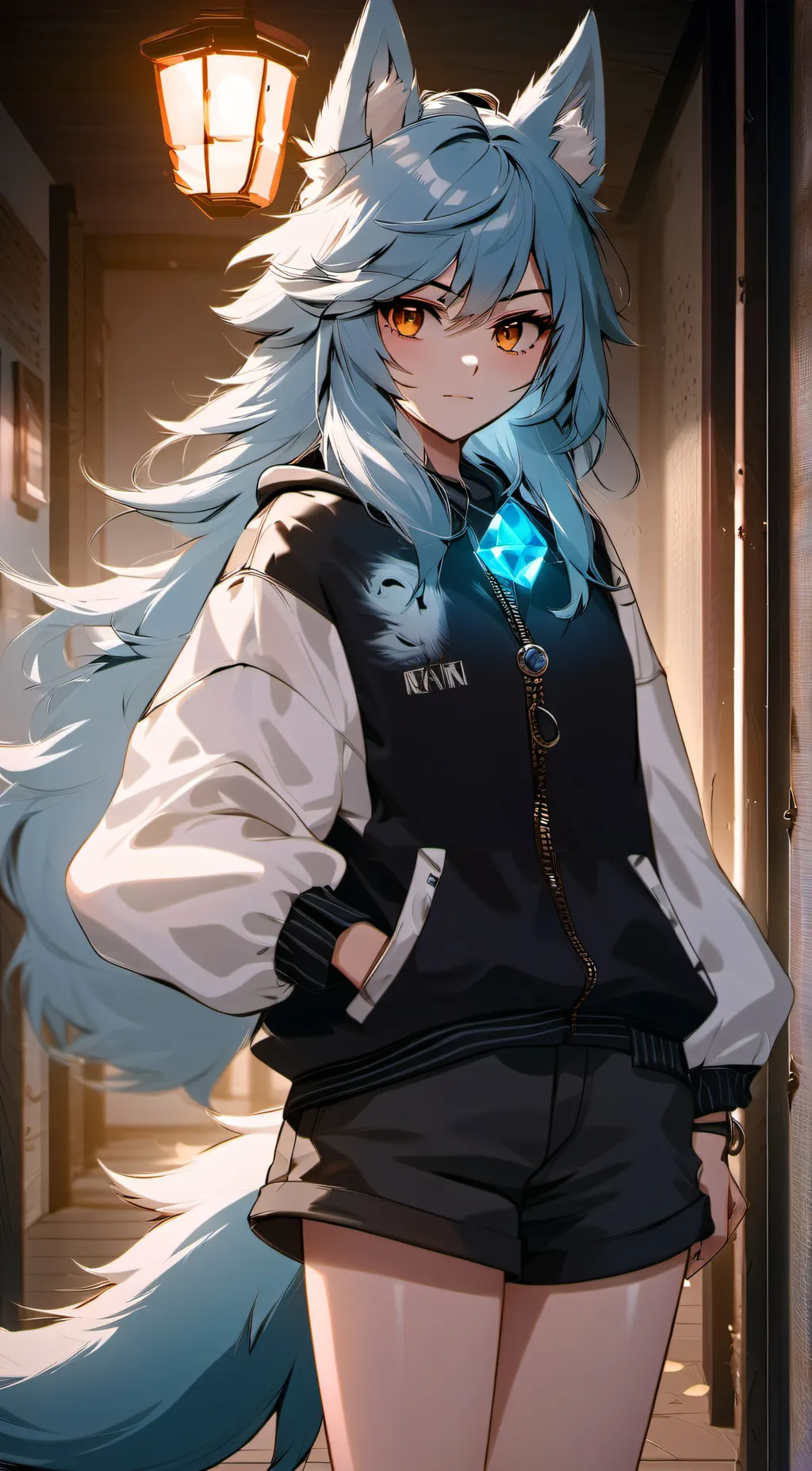 ai character: New girl at school background