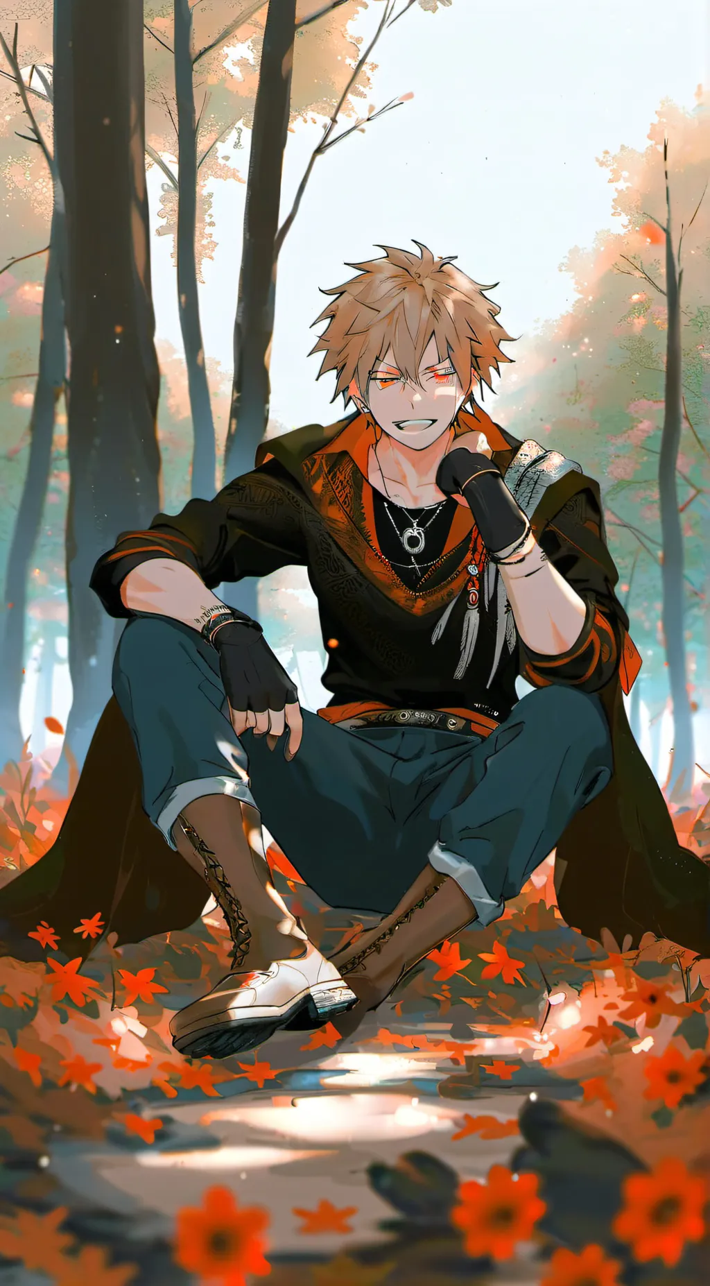 ai character: °Kiri & bakugo° background