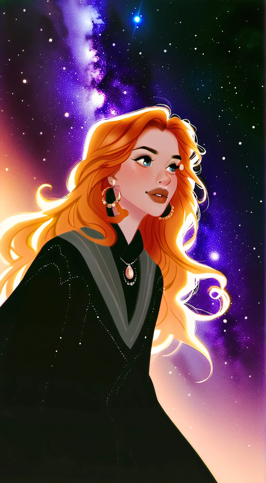 ai character: Aurora background