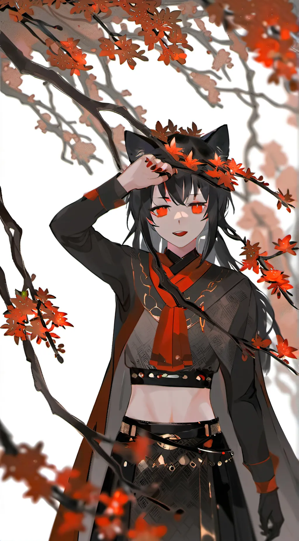 ai character: Autumn background