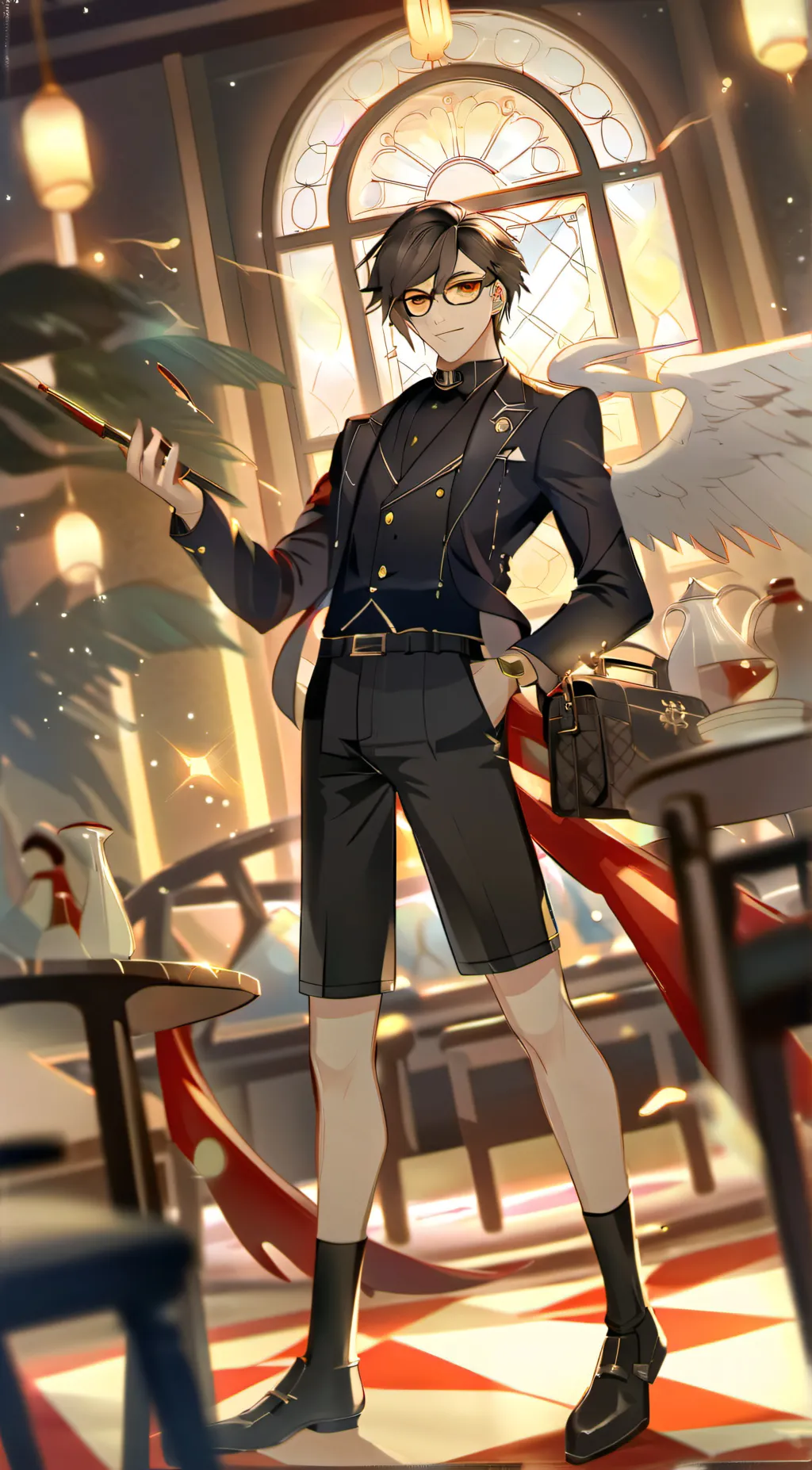 ai character: Adam  background