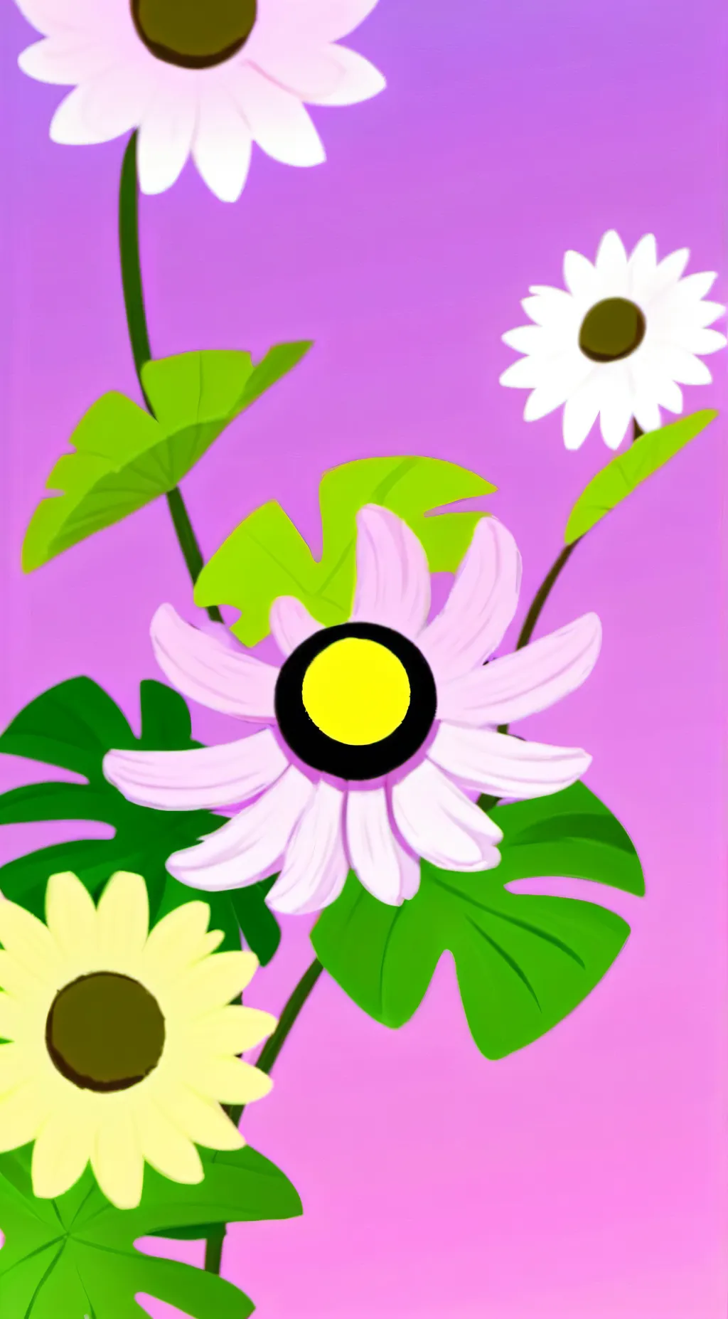 ai character: Flowery from bfdi background