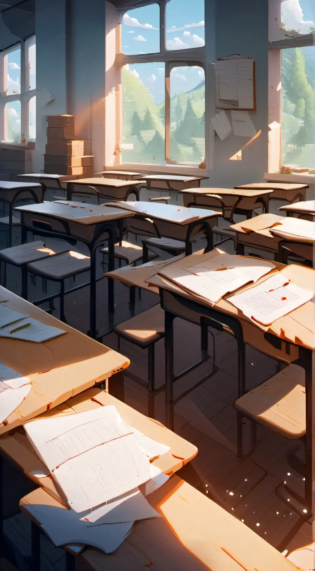 ai character: Classroom background