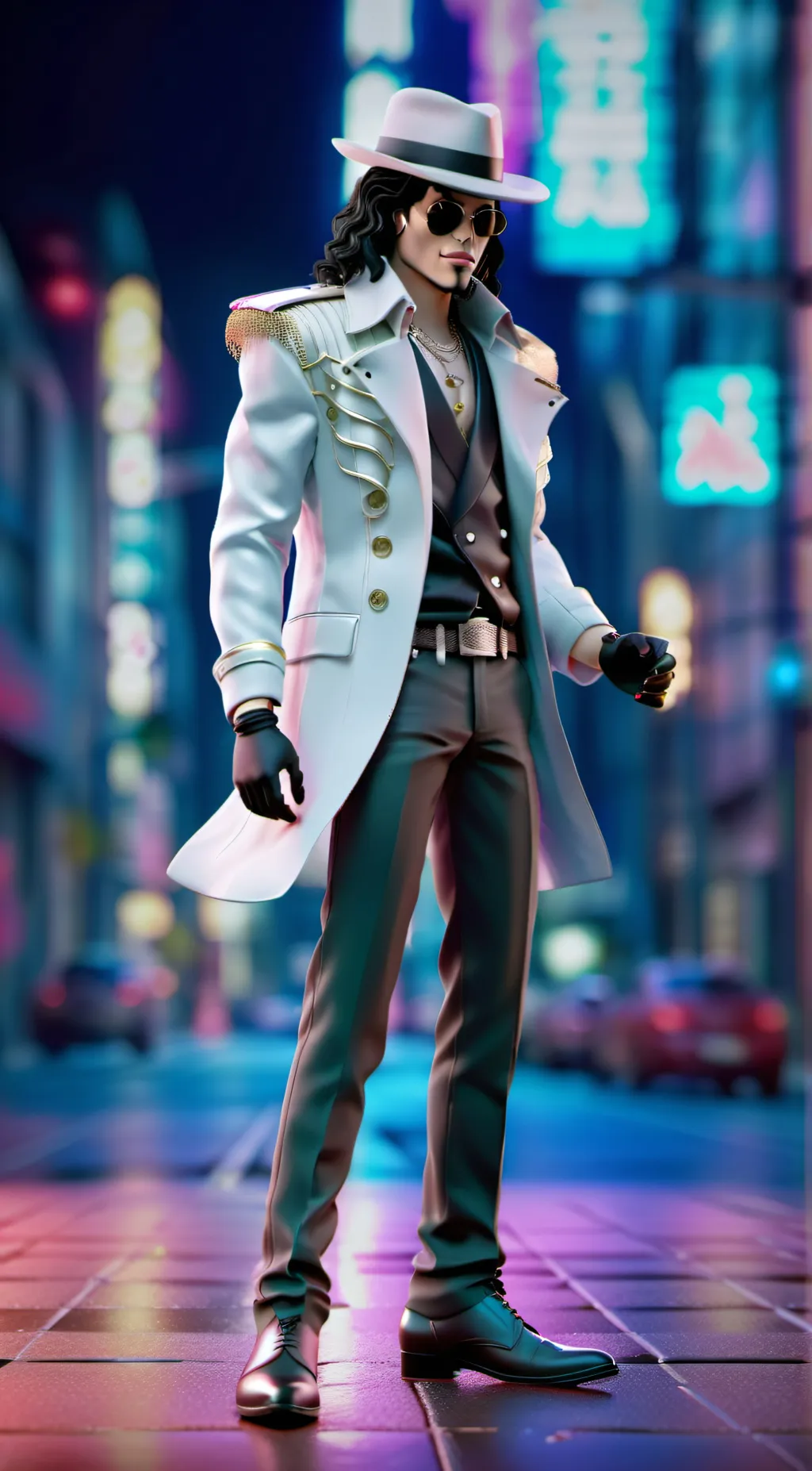 ai character: Michael Jackson  background