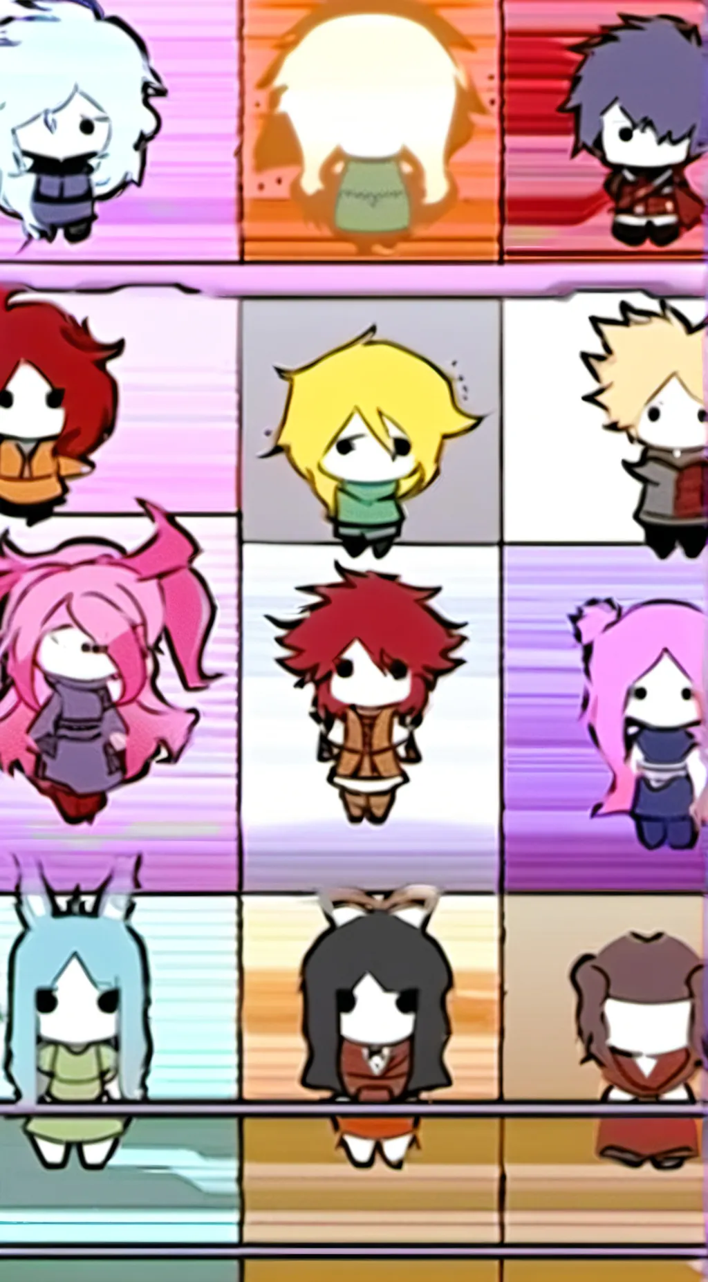 ai character: smiling critters  background