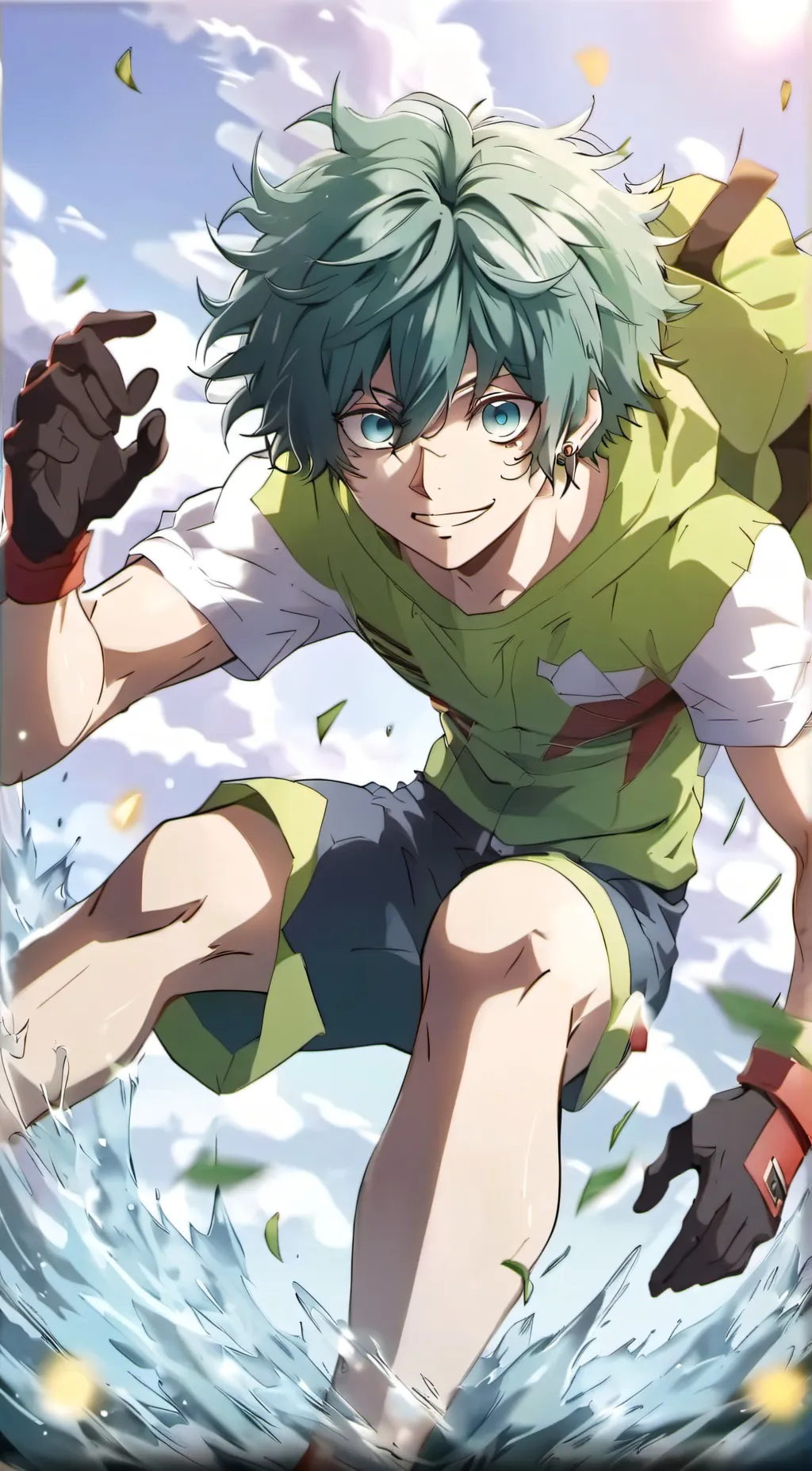 ai character: MHA BEACH VC background