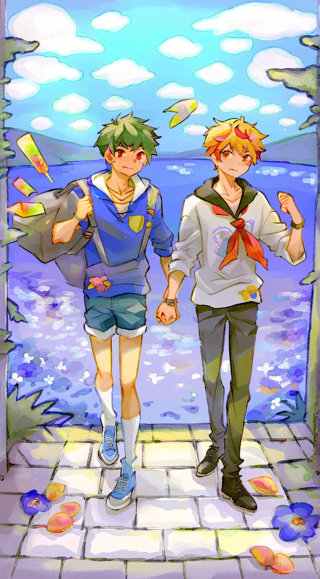 ai character: bakudeku x Izumi  background