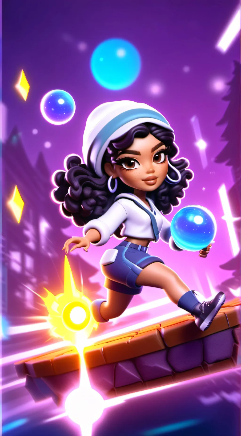 ai character: summer  background