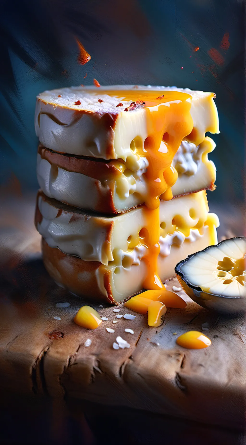 ai character: cheese  background