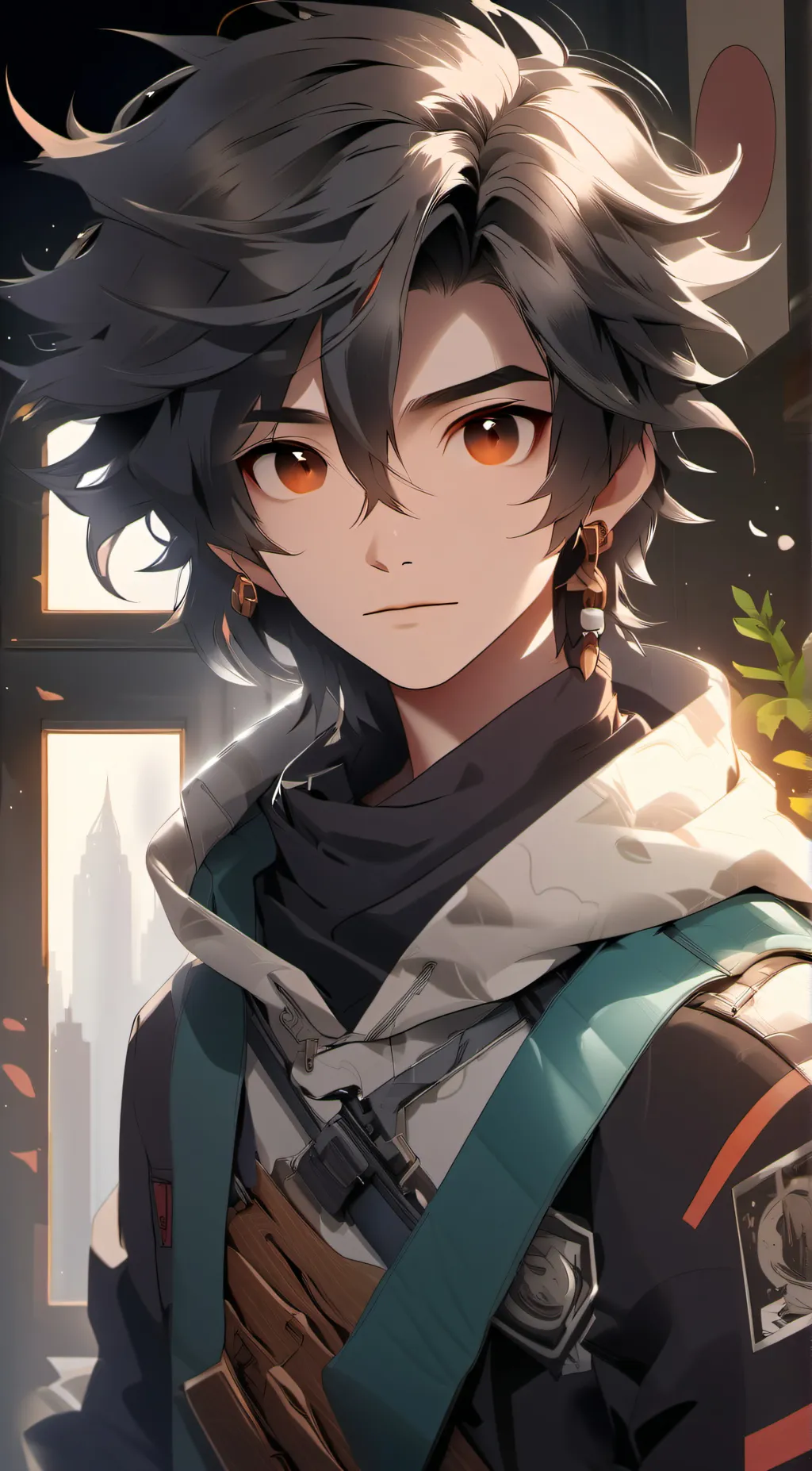 ai character: Mha (normal day) background