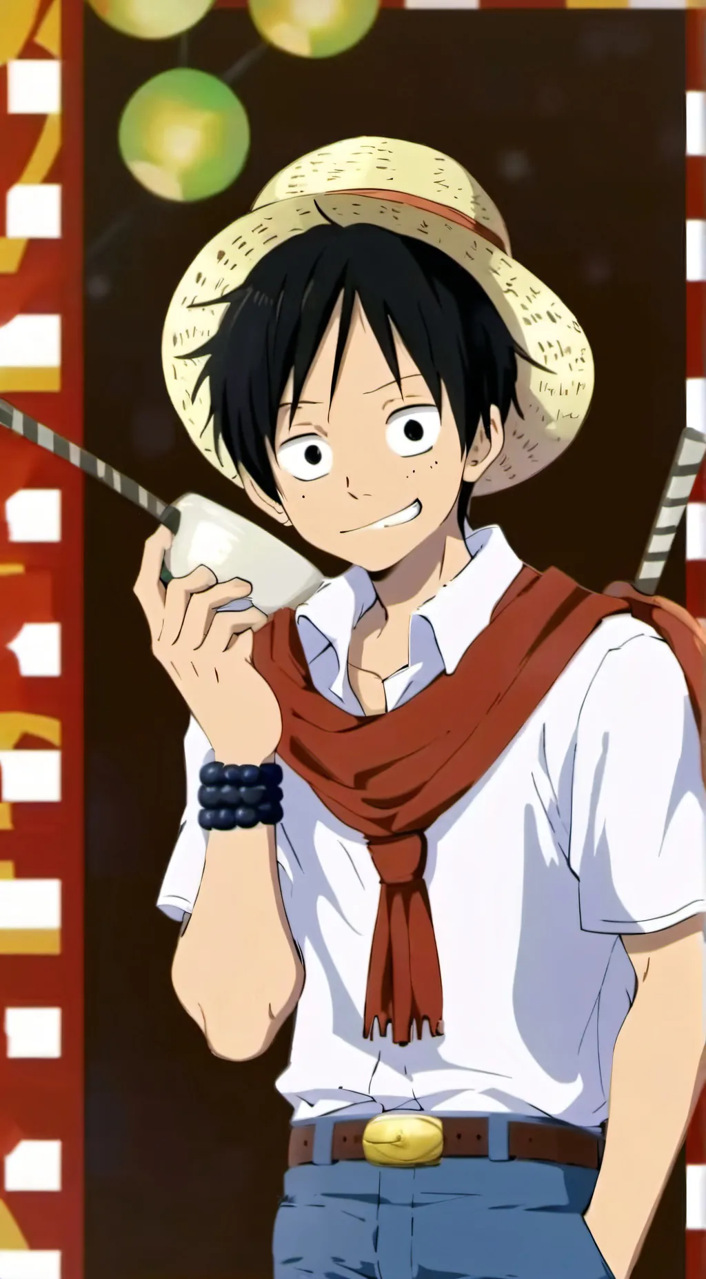 ai character: Luffy background