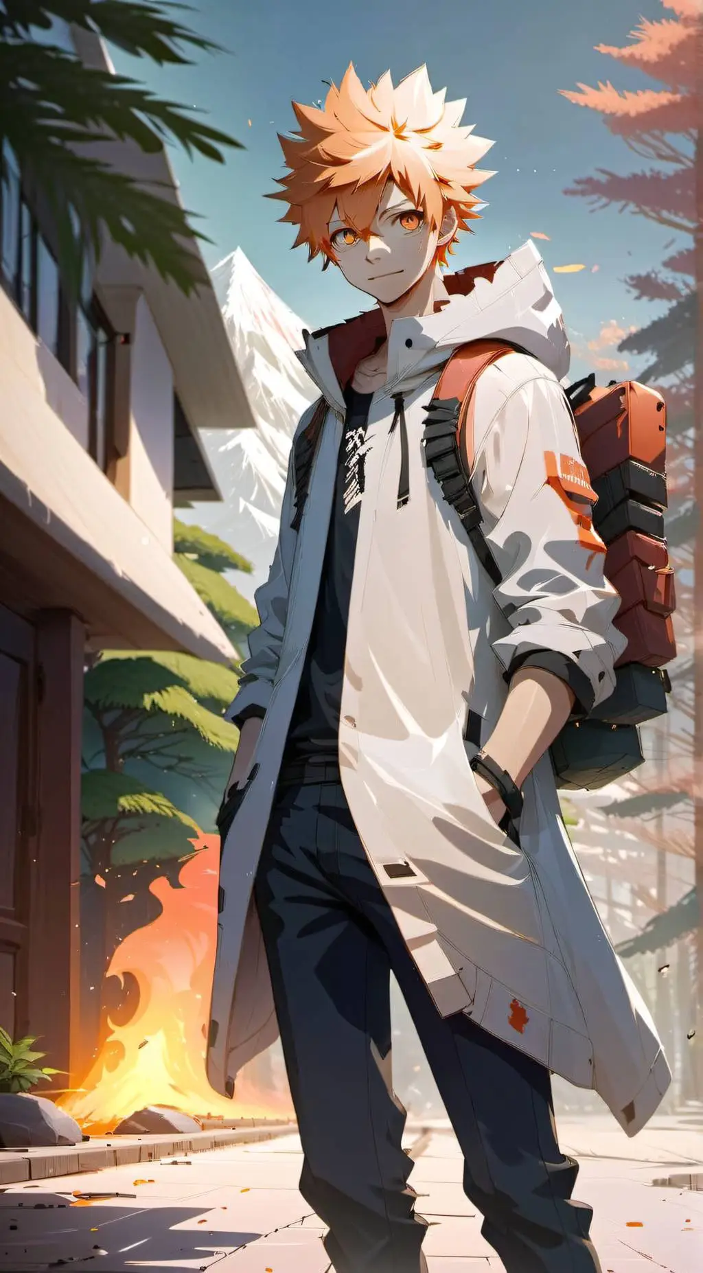 ai character:  BAKUGO  background