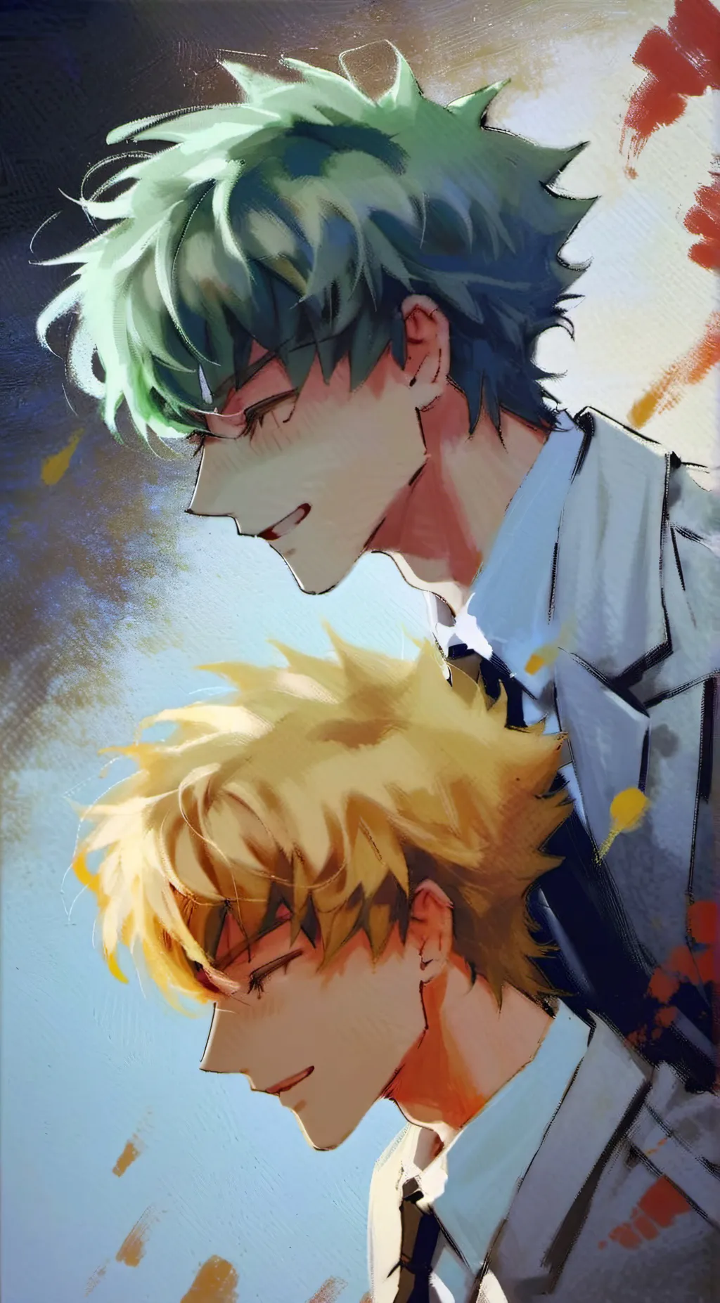 ai character: Deku and bakugo background