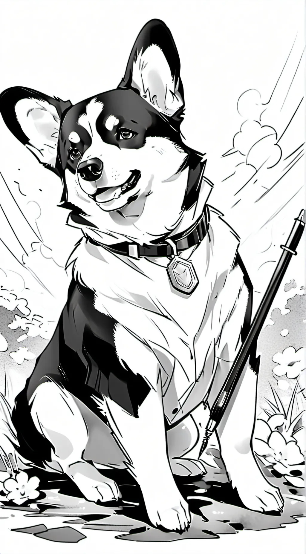 ai character: Open AI doggo background