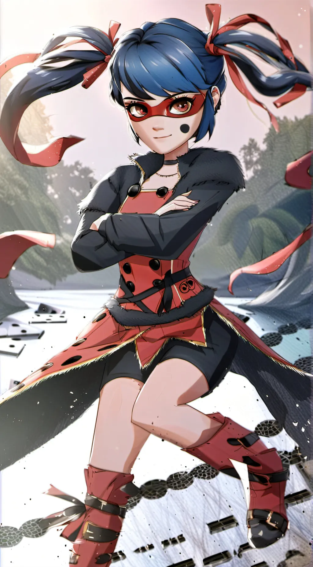 ai character: ladybug  background