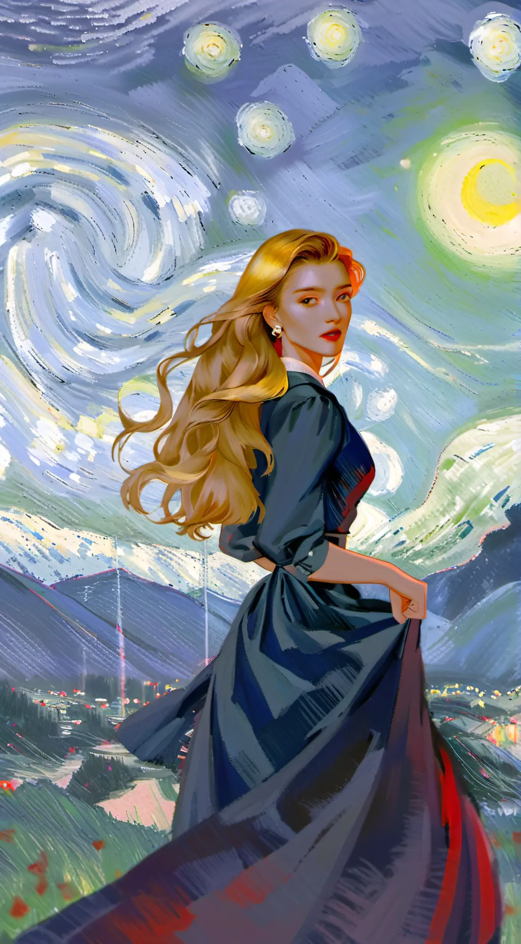 ai character: Star background