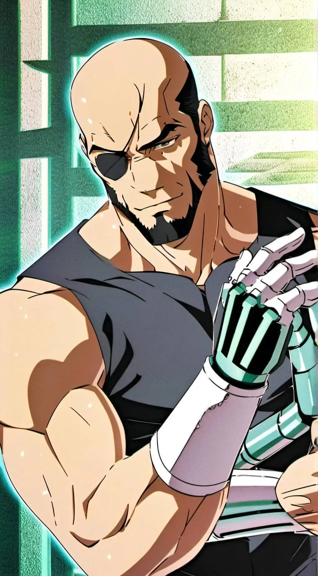 ai character: Jet Black background